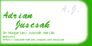adrian juscsak business card